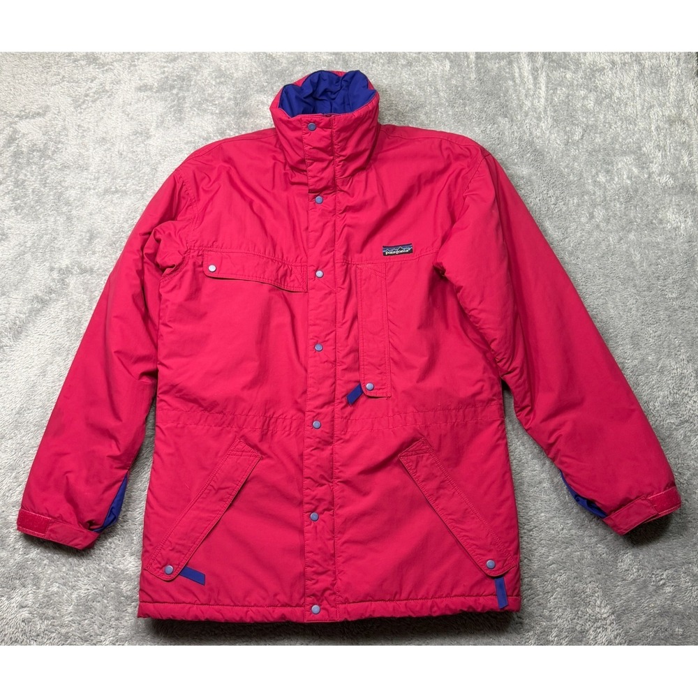 Vintage Patagonia Jacket Womens Small Pink Full Zip Insulated Parka 80s 90s